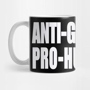 Anti-GENOCIDE PRO-HUMANITY - Blue and White - Front Mug